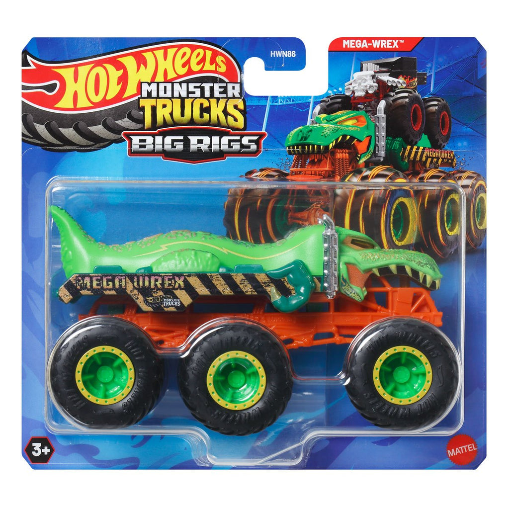 Hot Wheels Monster Trucks Big Rigs 1:64 Scale Vehicle 2026 Mix 3 Case of 4