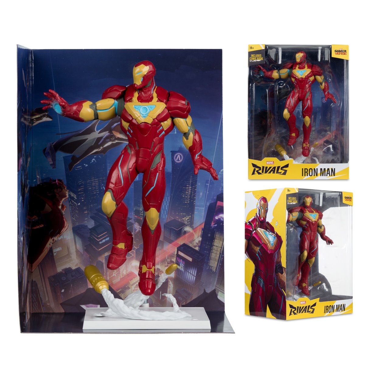 Marvel Rivals Wave 2 Iron Man 1:6 Scale Posed Figure with Scene and Comic