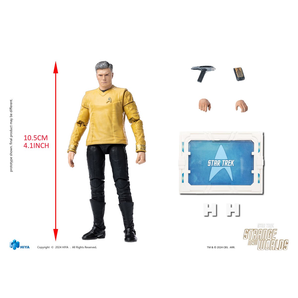 Star Trek: Strange New Worlds Captain Christopher Pike Exquisite Mini Series 1:18 Scale Action Figure