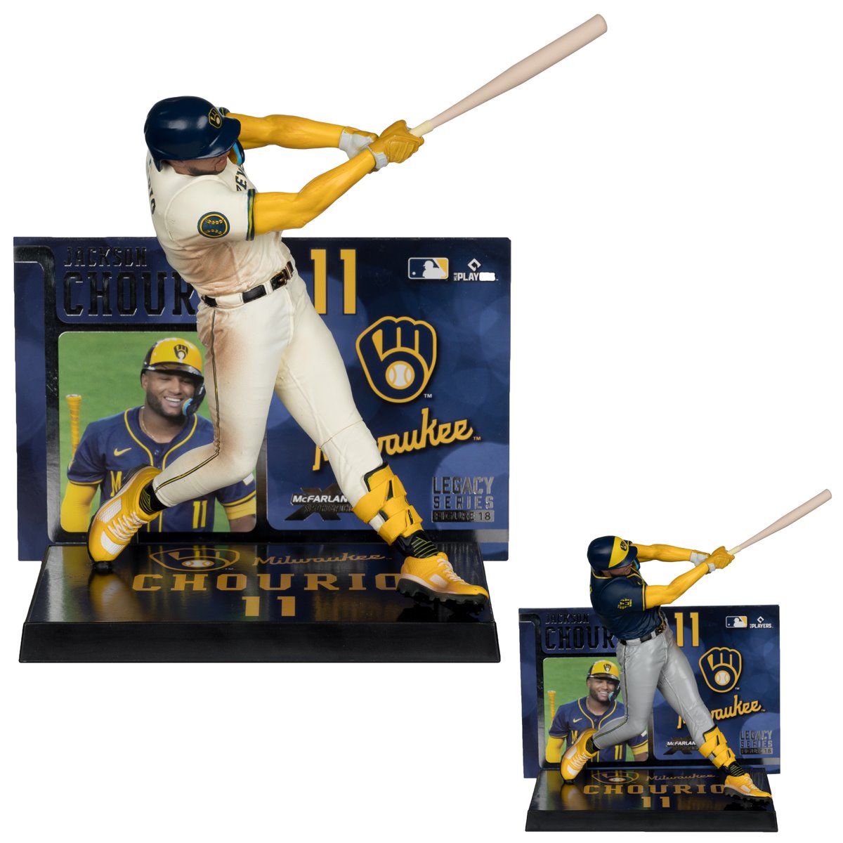 MLB SportsPicks Milwaukee Brewers Jackson Chourio 7-Inch Posed Figure Case of 6
