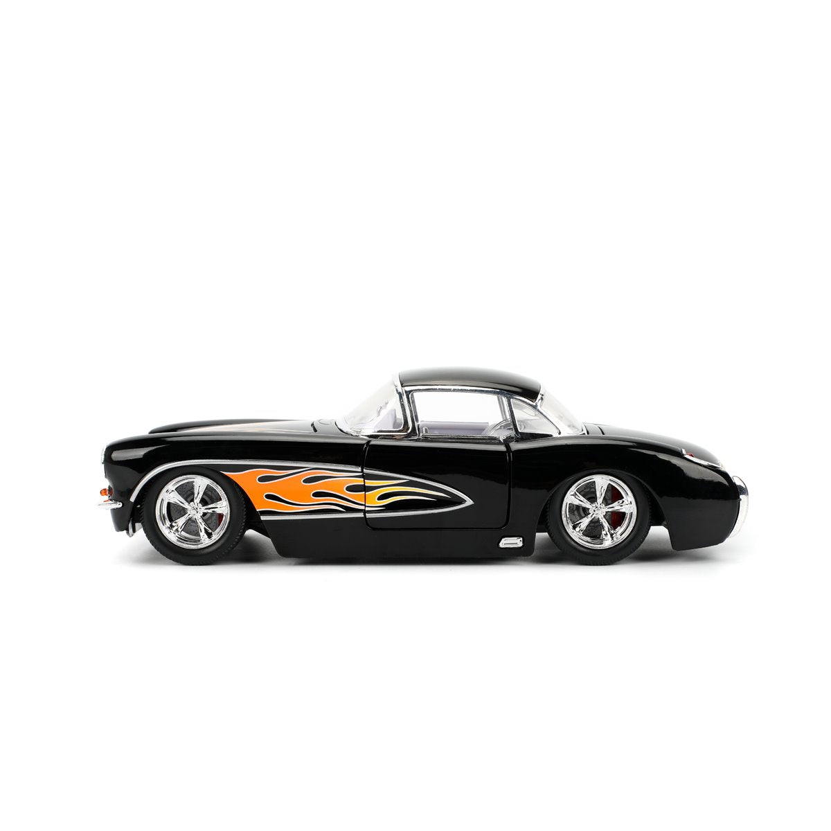 Bigtime Muscle 1957 Black Chevrolet Corvette 1:24 Scale Die-Cast Metal Vehicle