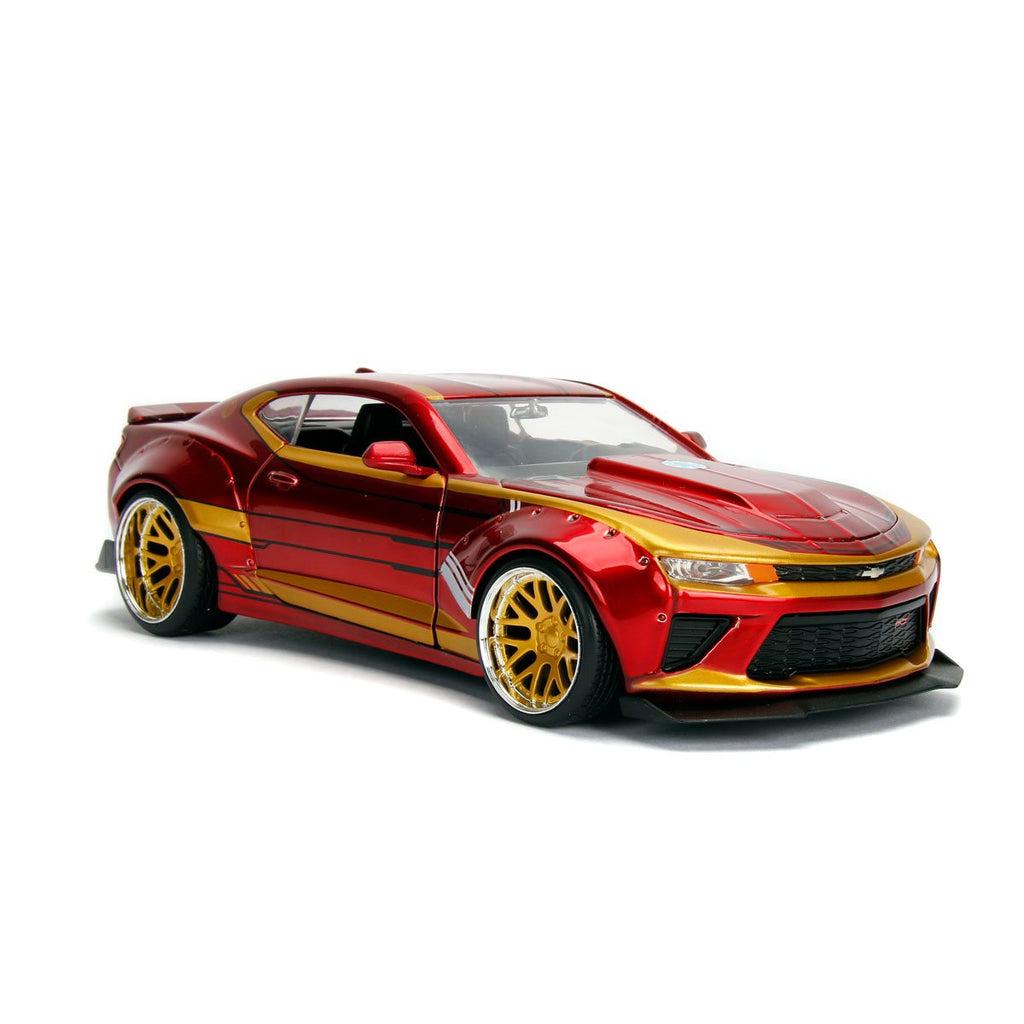 Iron Man Hollywood Rides 2016 Chevy Camaro 1:24 Scale Die-Cast Metal Vehicle with Figure
