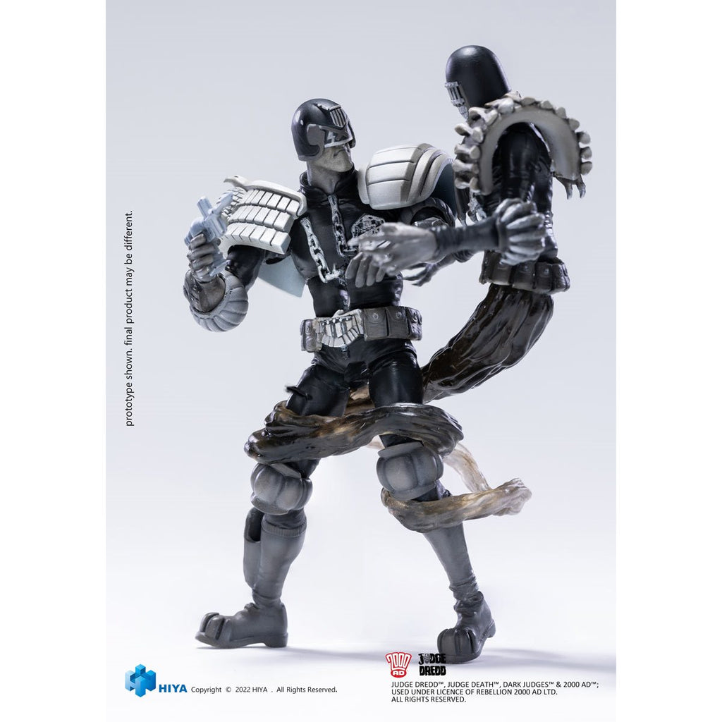 Judge Dredd vs. Death Black and White Exquisite Mini Series 1:18 Scale Action Figure 2-Pack