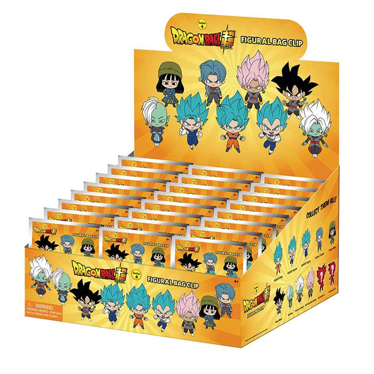 Dragon Ball Super Series 4 3D Foam Bag Clip Display Case of 24