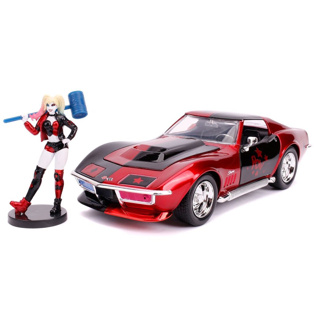 Harley Quinn 1969 Chevy Corvette Stingray The New 52 1:24 Scale Die-Cast Metal Vehicle