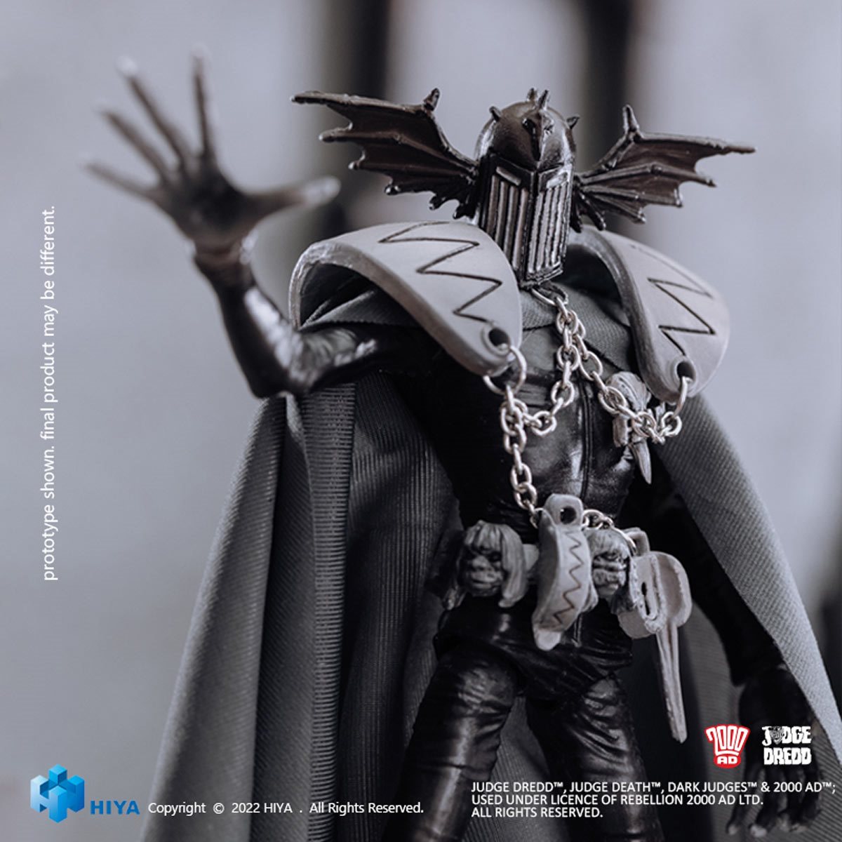 Judge Dredd Judge Fear Black and White Exquisite Mini Series 1:18 Scale Action Figure