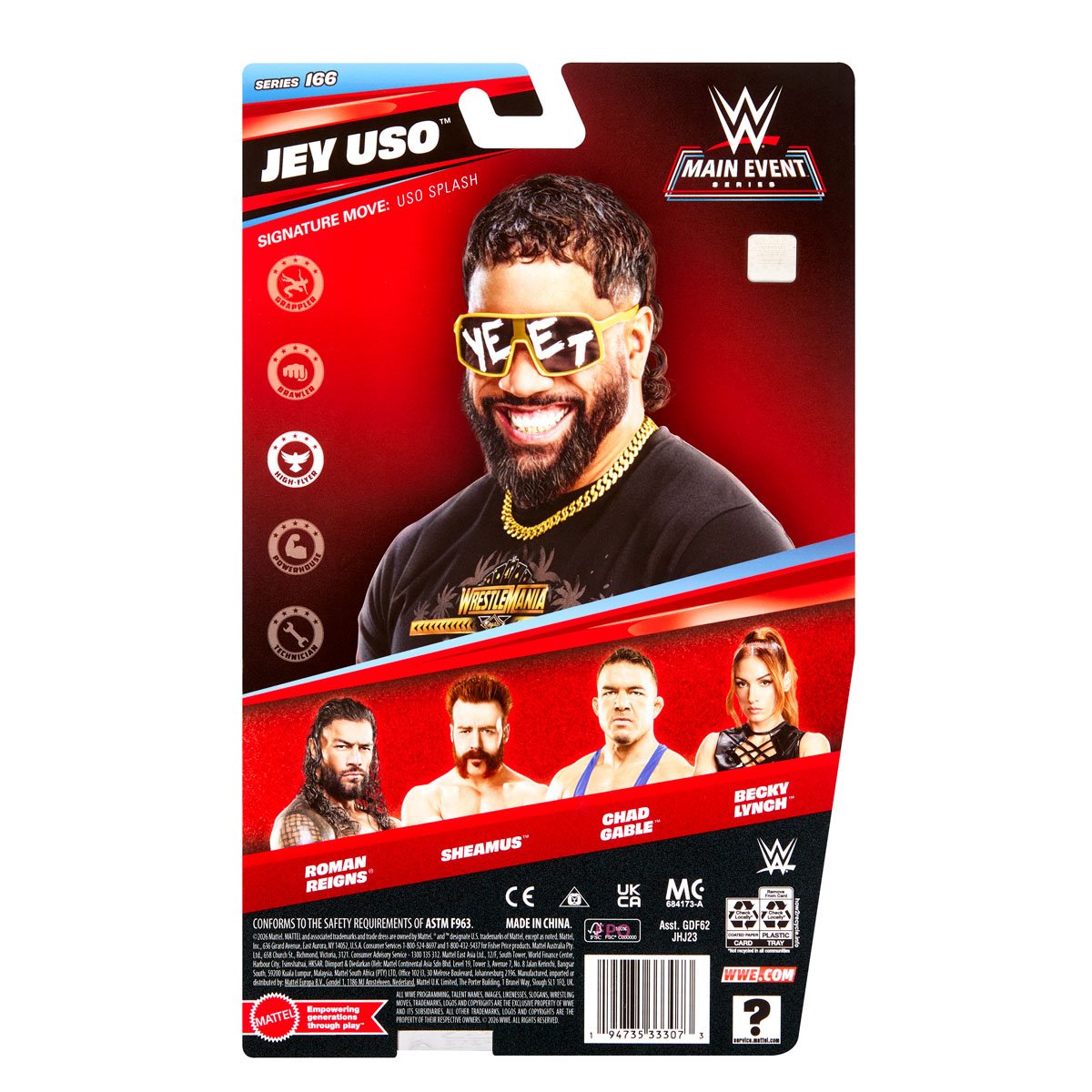 WWE Main Event Series Figure Series 166 Action Figure Case of 8