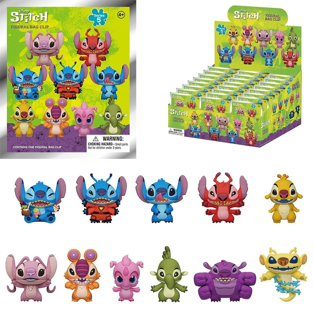 Lilo & Stitch Stitch Series 5 3D Foam Bag Clip Display Case of 24