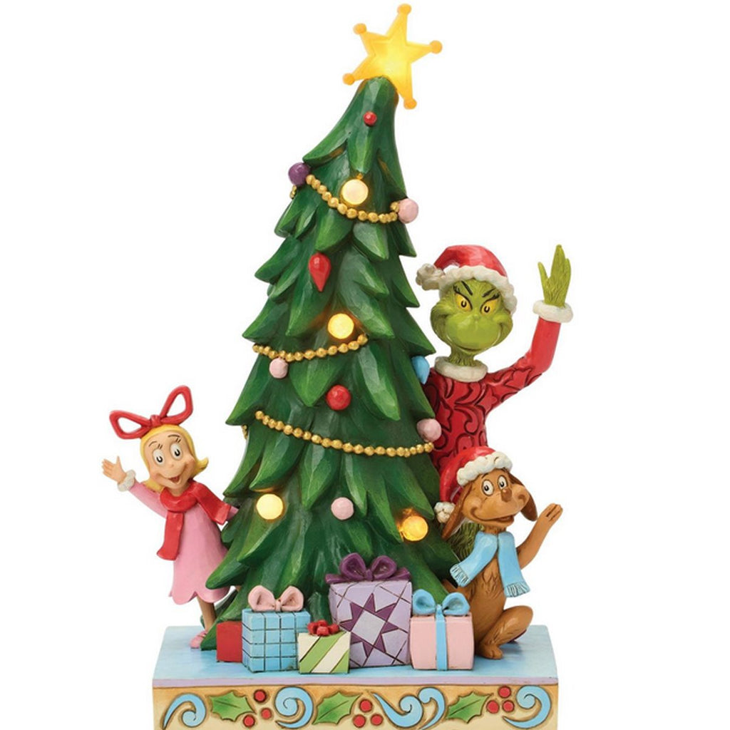 Dr. Seuss Grinch, Cindy, Max Peeking by Jim Shore Statue