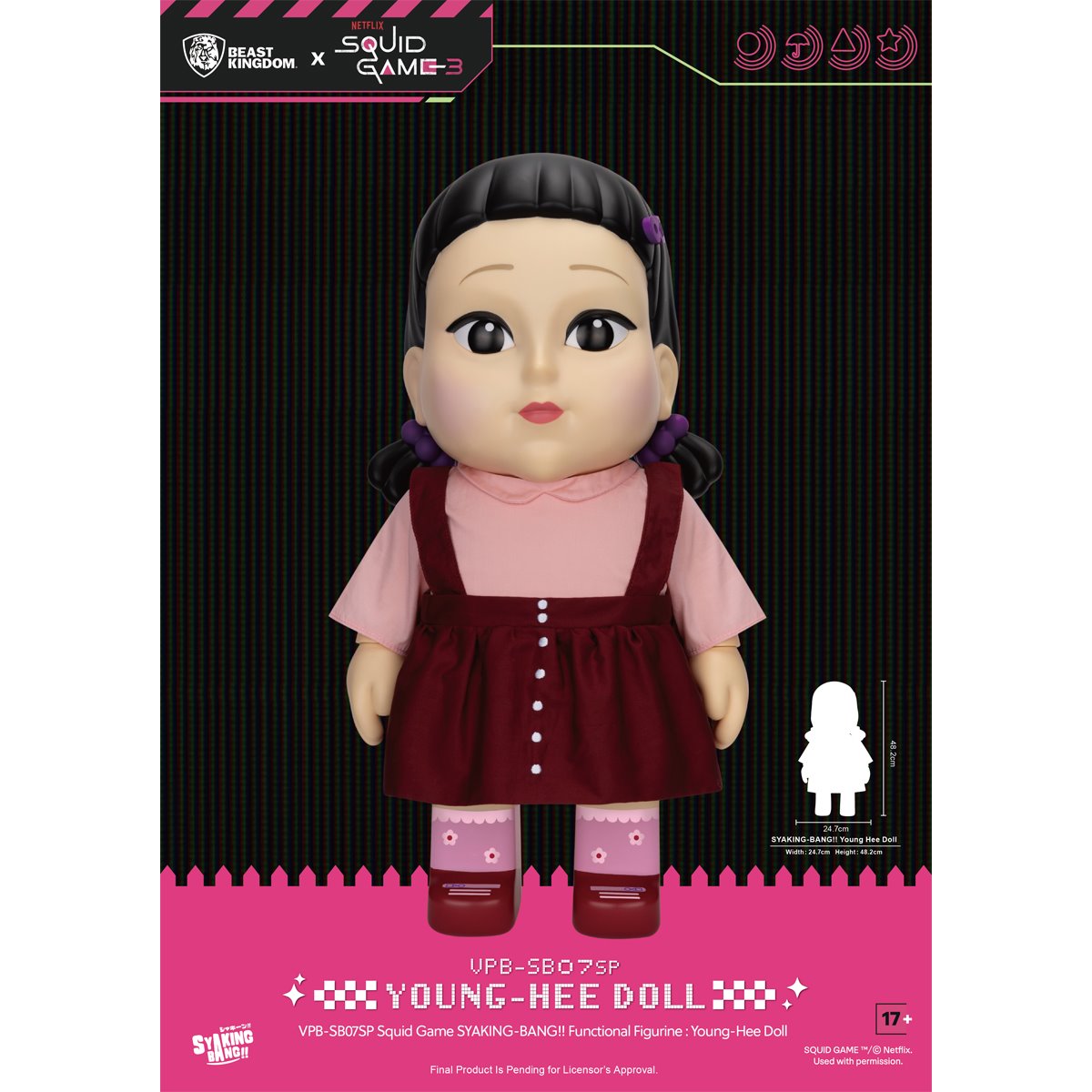 Squid Game Young-Hee Doll VPB-SB07SP Syaking-Bang!! Piggy Bank
