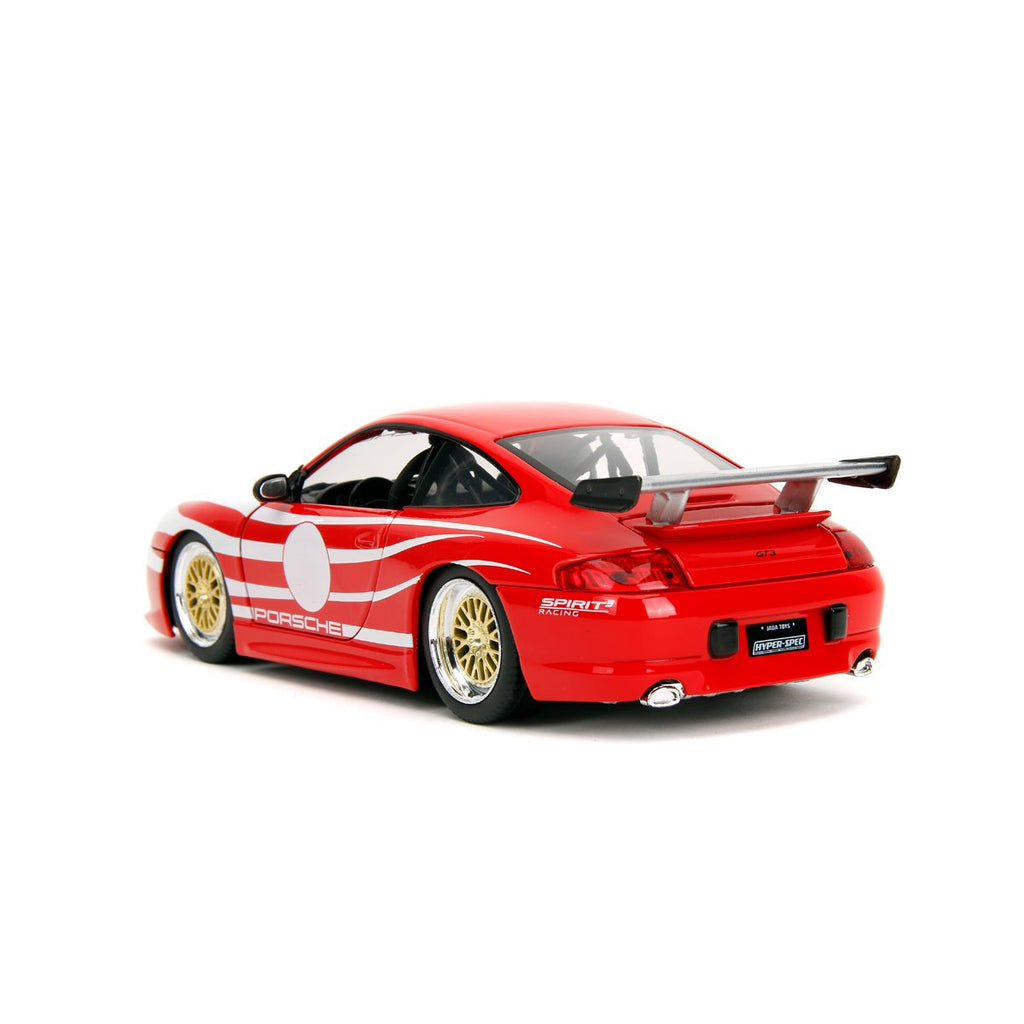 Hyper-Spec Porsche 911 GT3 996 1:24 Scale Die-Cast Metal Vehicle