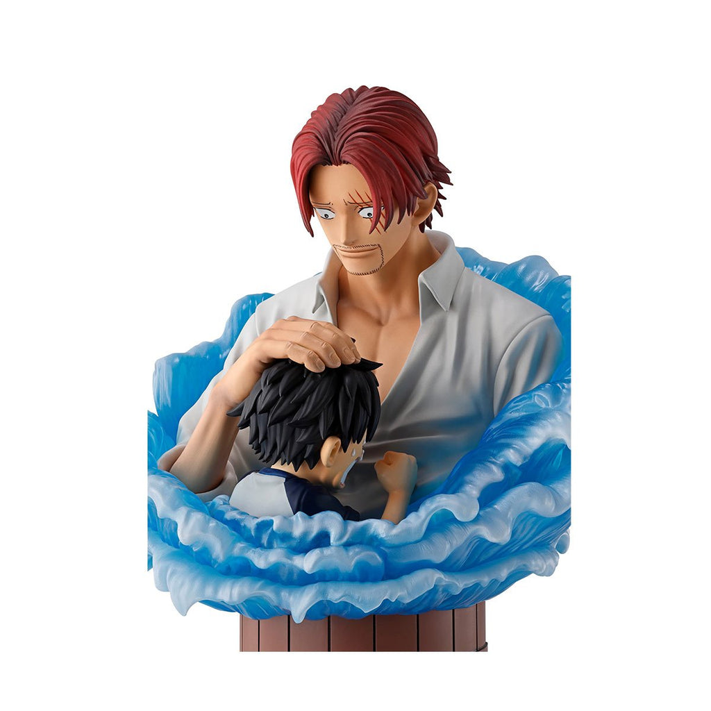 One Piece Shanks and Monkey D. Luffy Red Hair Pirates Ichibansho Statue