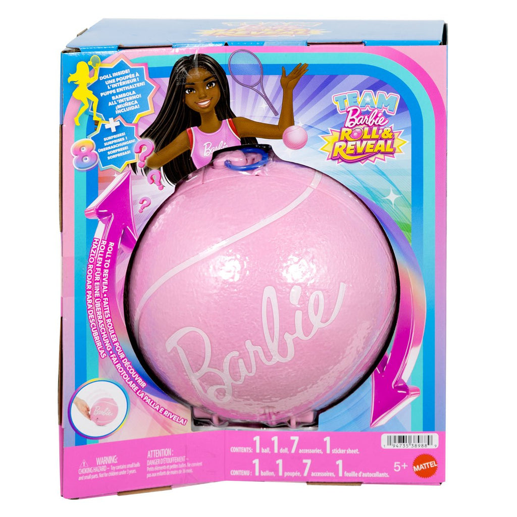Barbie Team Barbie Roll & Reveal Tennis Player Doll and Accessories