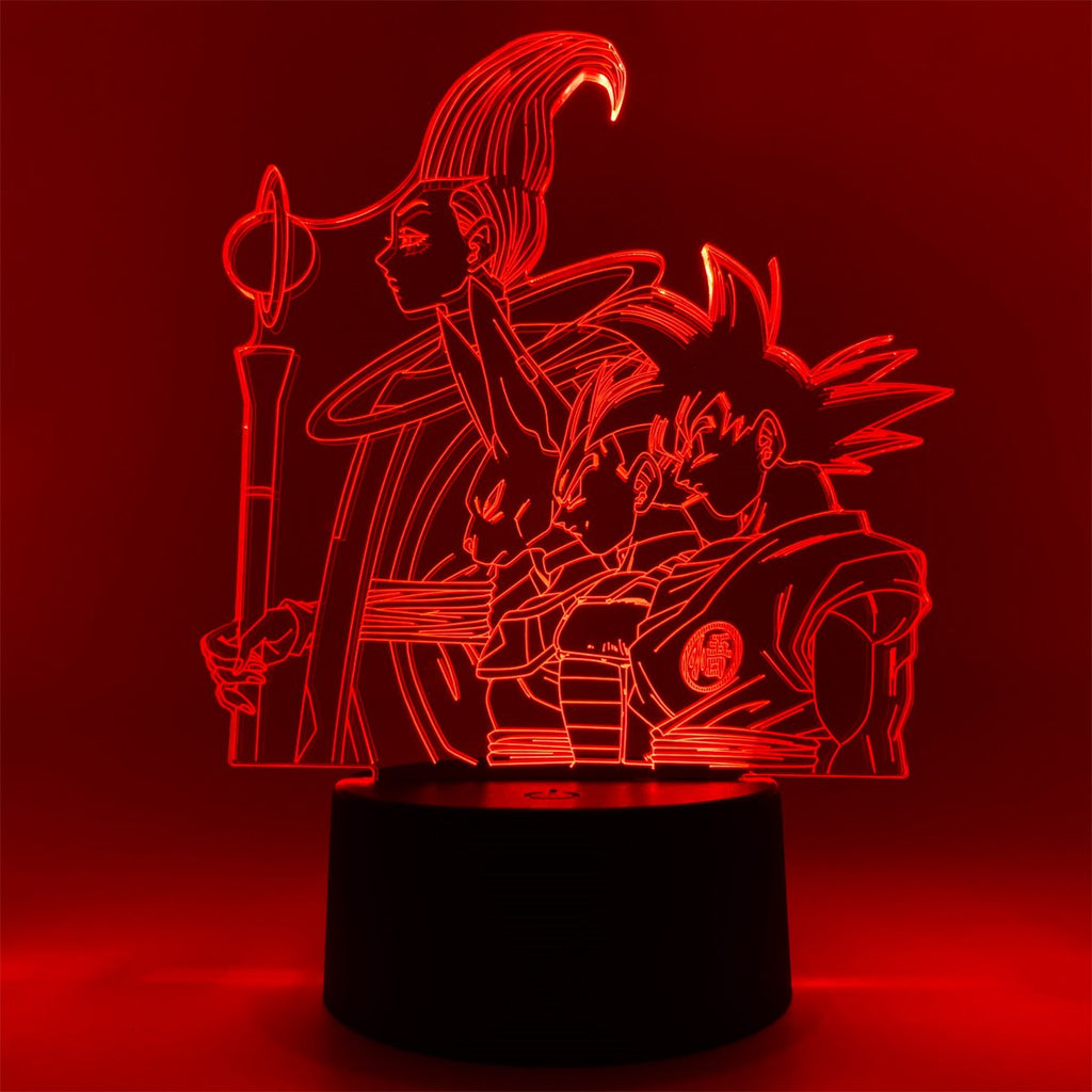 Dragon Ball Super Goku, Vegeta, Beerus, and Whis Otaku Lamp