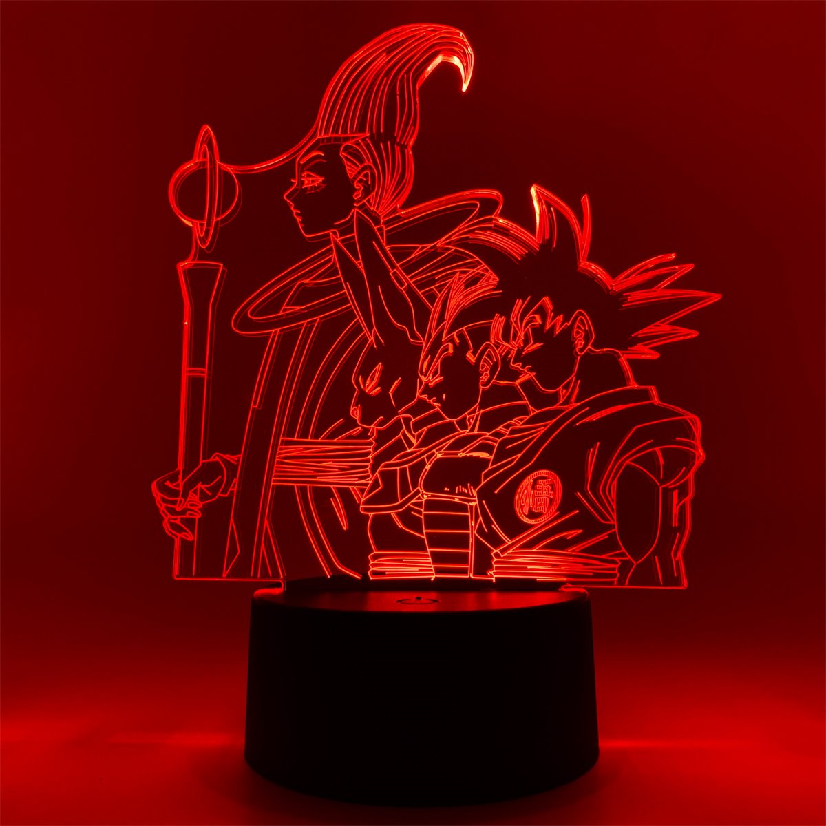 Dragon Ball Super Goku, Vegeta, Beerus, and Whis Otaku Lamp