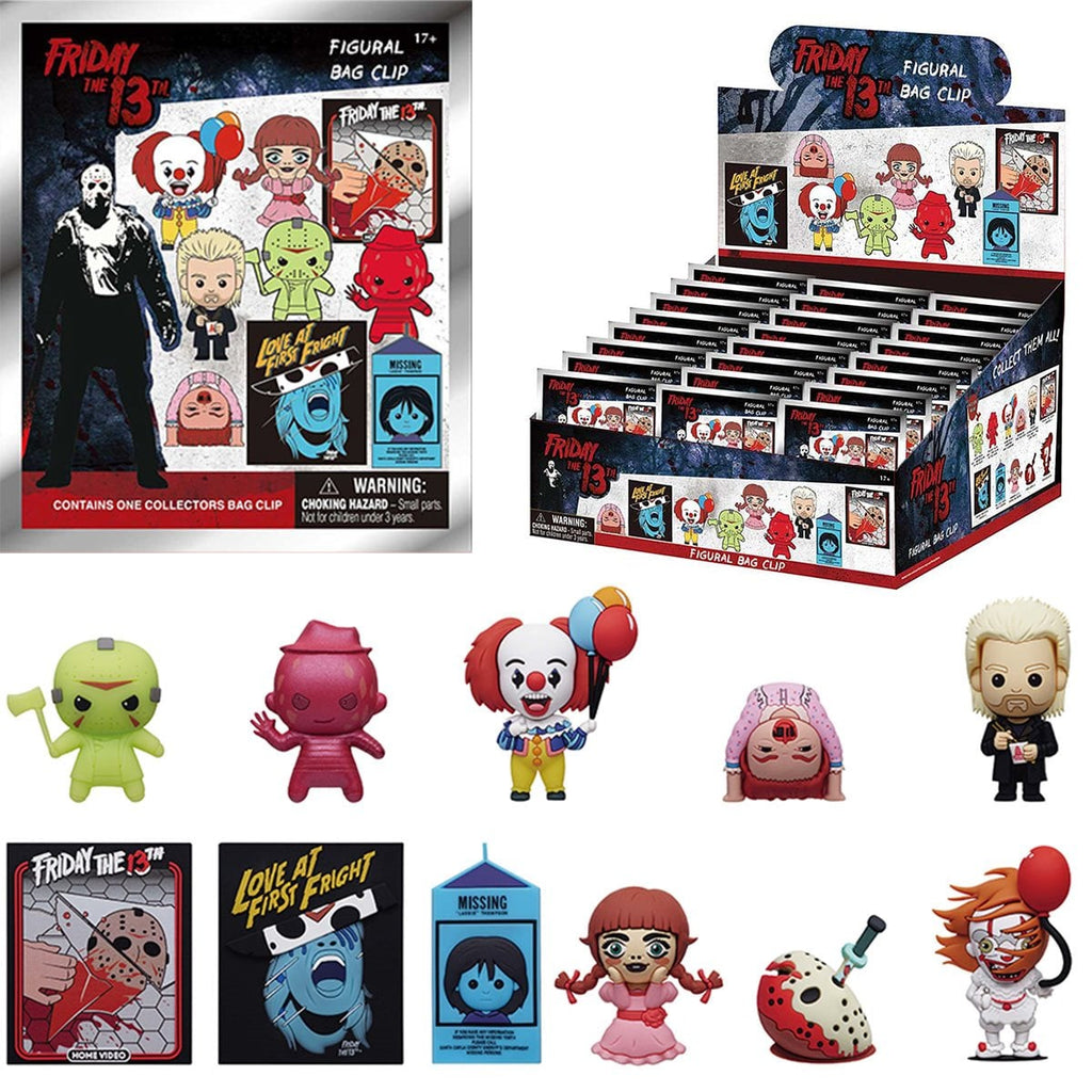WB Horror Series 9 3D Foam Bag Clip Random 6-Pack
