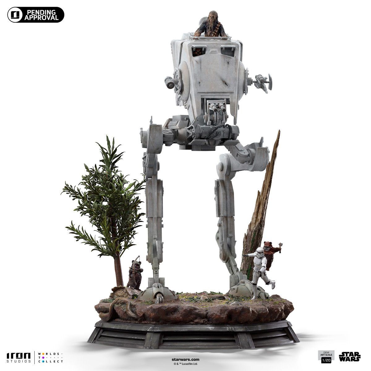 Star Wars: Return of the Jedi AT-ST and Chewbacca 1:20 Demi Art Scale Limited Edition Statue