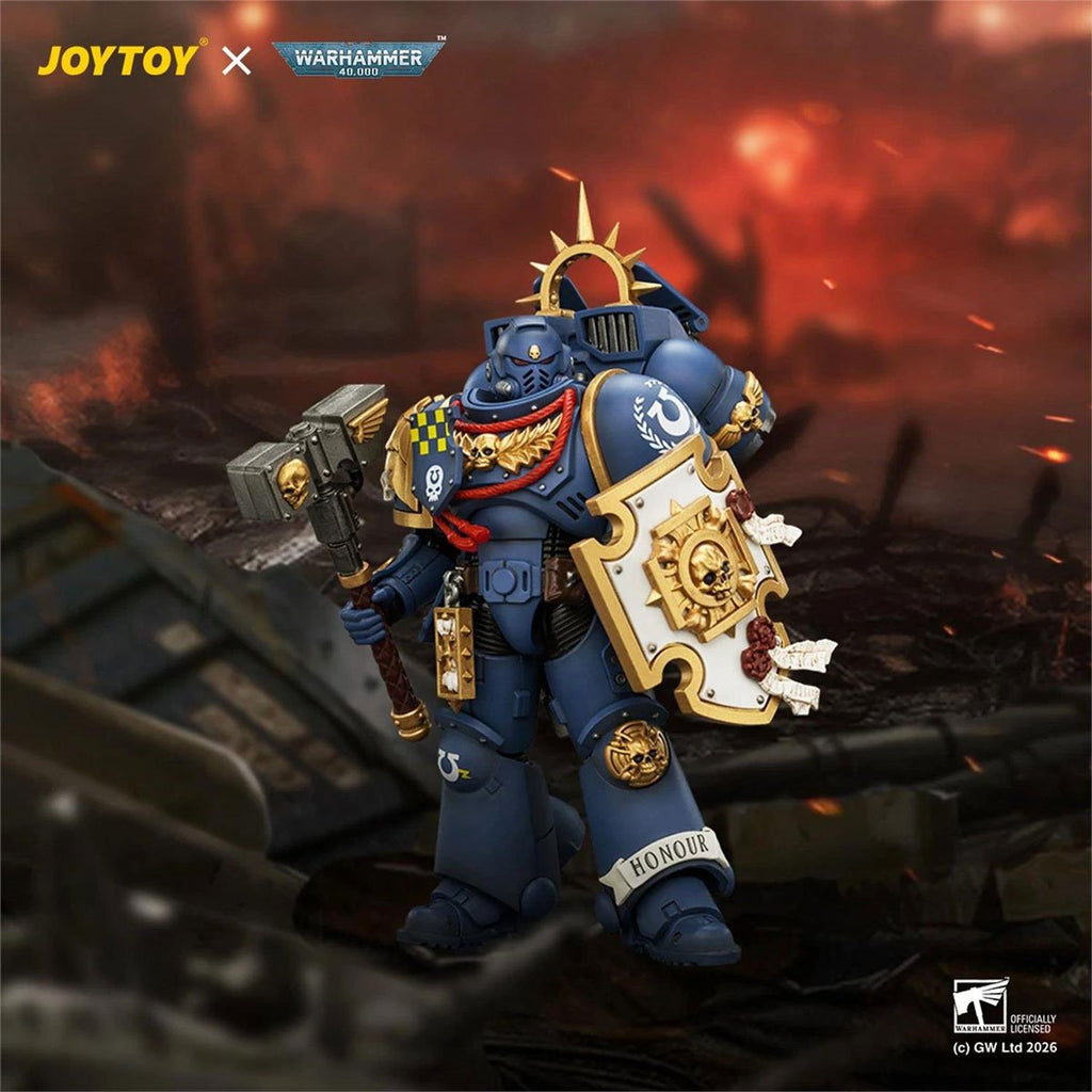 Joy Toy Warhammer 40,000 Ultramarines Captain with Jump Pack and Relic Shield 1:18 Scale Action Figure