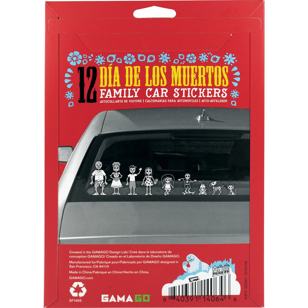 Dia De Los Muertos Family Car Stickers
