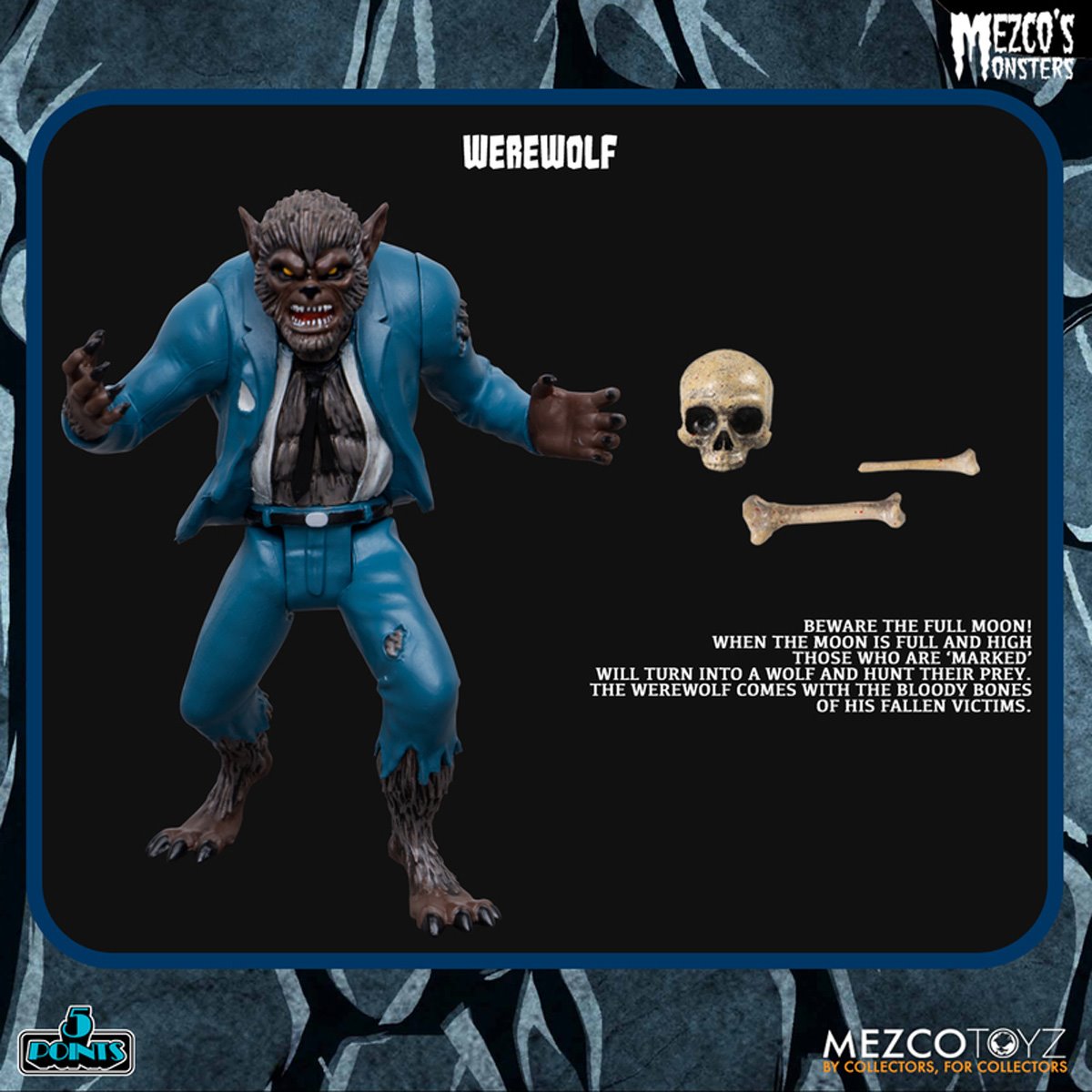 Mezco's Monsters Tower of Fear 5 Points Action Figures Deluxe Playset