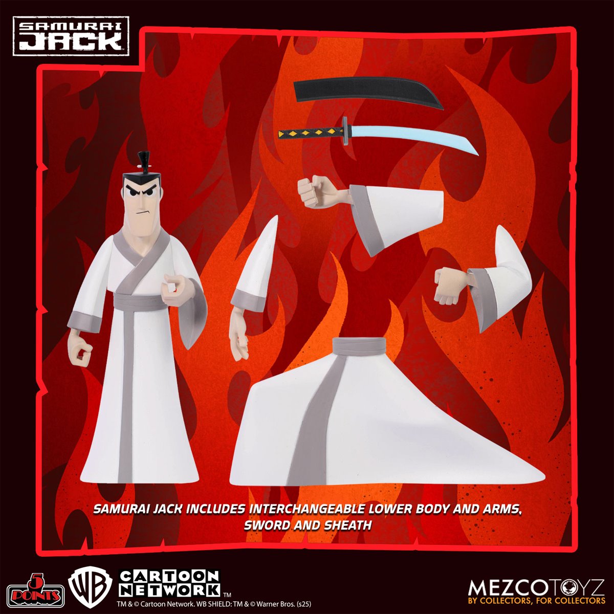 Samurai Jack 5 Points Action Figure Deluxe Set of 3