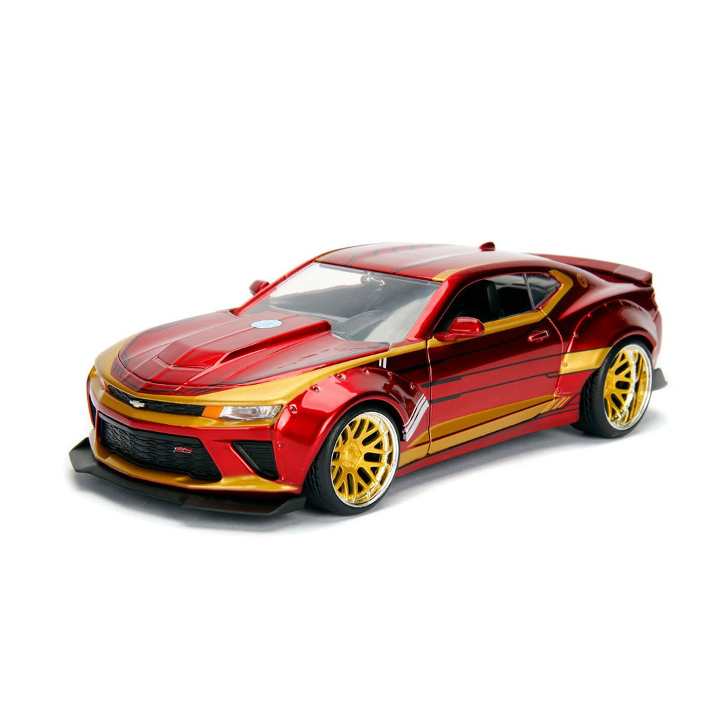 Iron Man Hollywood Rides 2016 Chevy Camaro 1:24 Scale Die-Cast Metal Vehicle with Figure