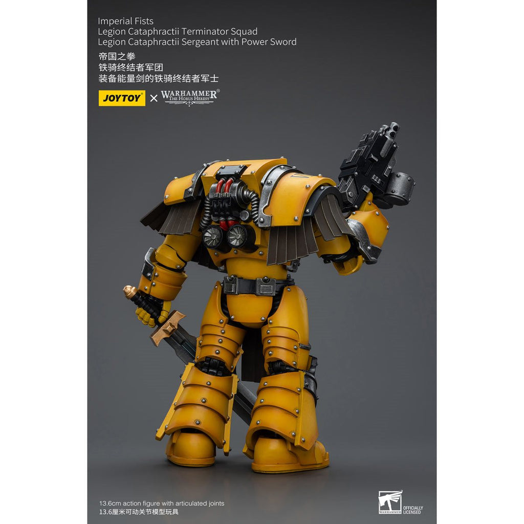 Joy Toy Warhammer 40,000 Imperial Fists Cataphractii Terminator Sergeant with Power Sword 1:18 Scale Action Figure