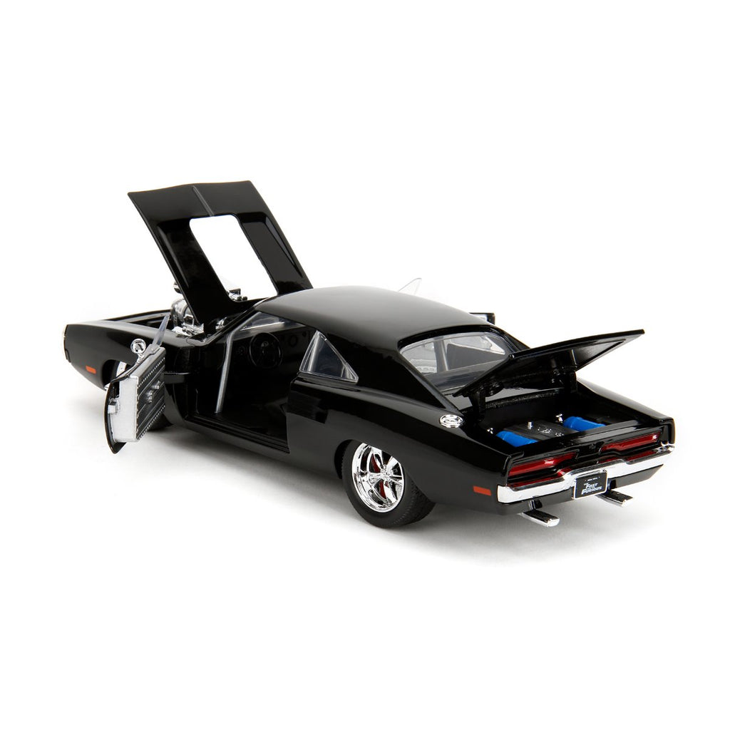 Hollywood Rides Fast and the Furious Dodge Charger R/T 1:24 Scale Die-Cast Metal Vehicle with Dom Figure