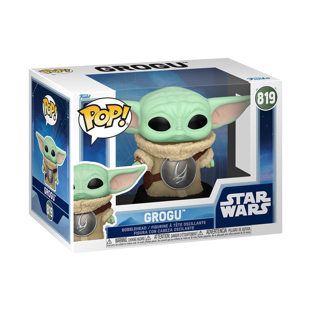 Star Wars: The Mandalorian and Grogu Grogu with Crest Funko Pop! Vinyl Figure #819