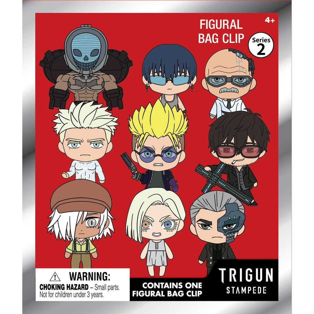 Trigun Stampede Series 2 3D Foam Bag Clip Display Case of 24