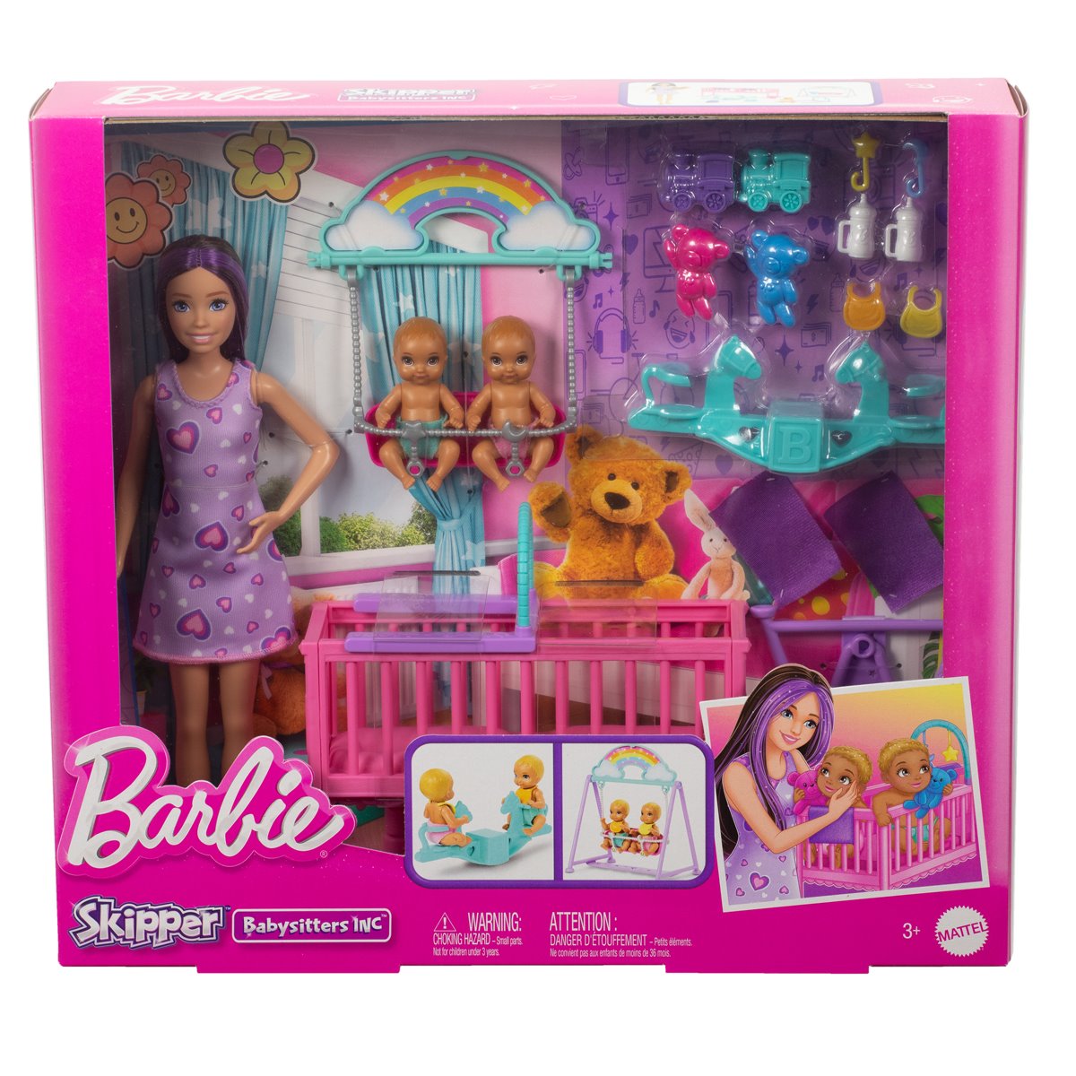 Barbie Twinning Nursery Playset and Doll