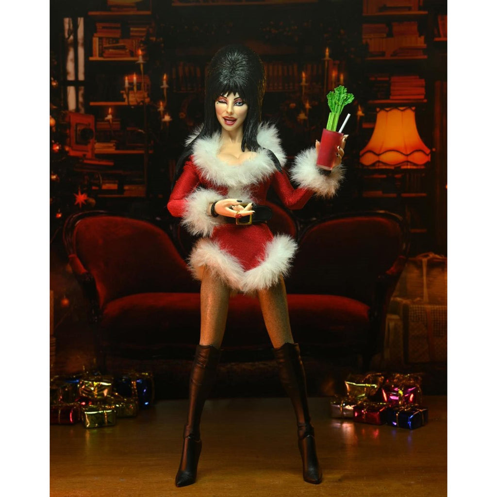 Elvira Very Scary Xmas Elvira 8-Inch Clothed Action Figure