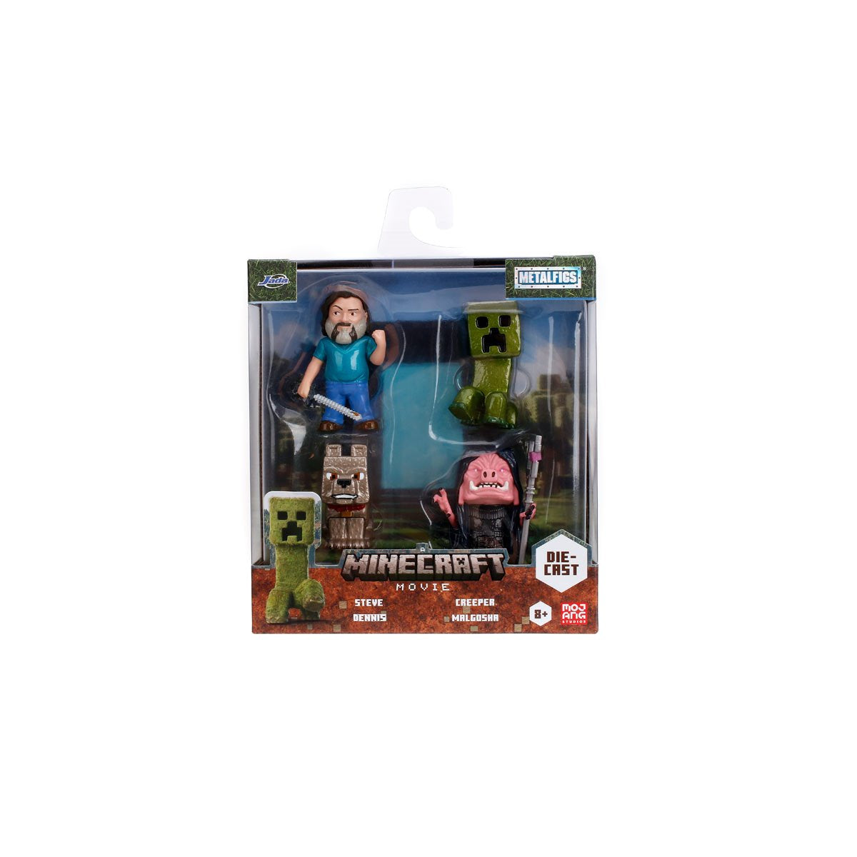 A Minecraft Movie Wave 1 MetalFigs 2 1/2-Inch Die-Cast Metal Mini-Figure 4-Pack