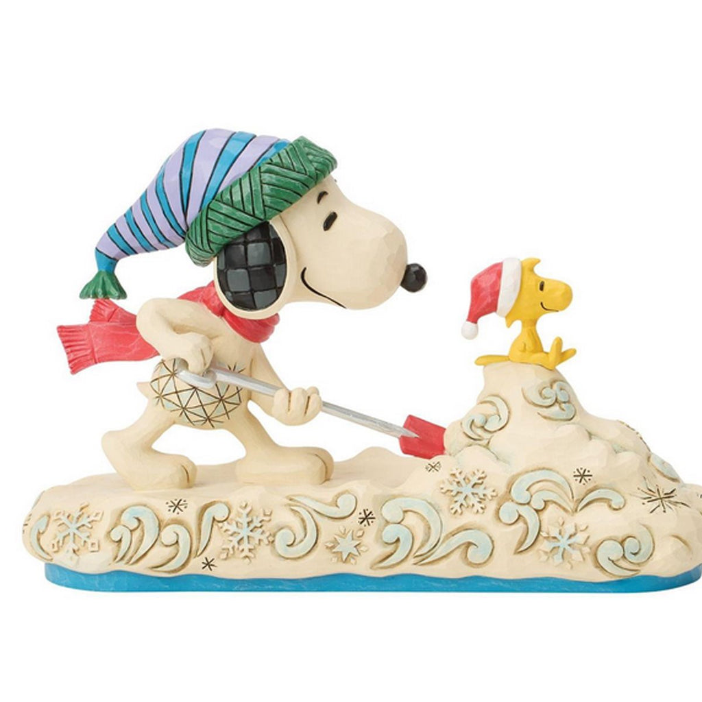 Peanuts Snoopy Shoveling Snow by Jim Shore Statue