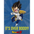 Dragon Ball Z Vegeta It's Over 9000!!! Sublimation Throw Blanket