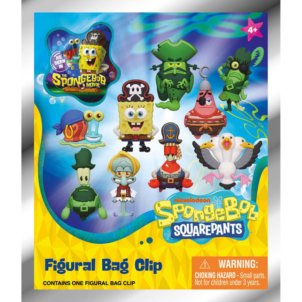 The SpongeBob Movie: Search for SquarePants 3D Foam Bag Clip Display Case of 24