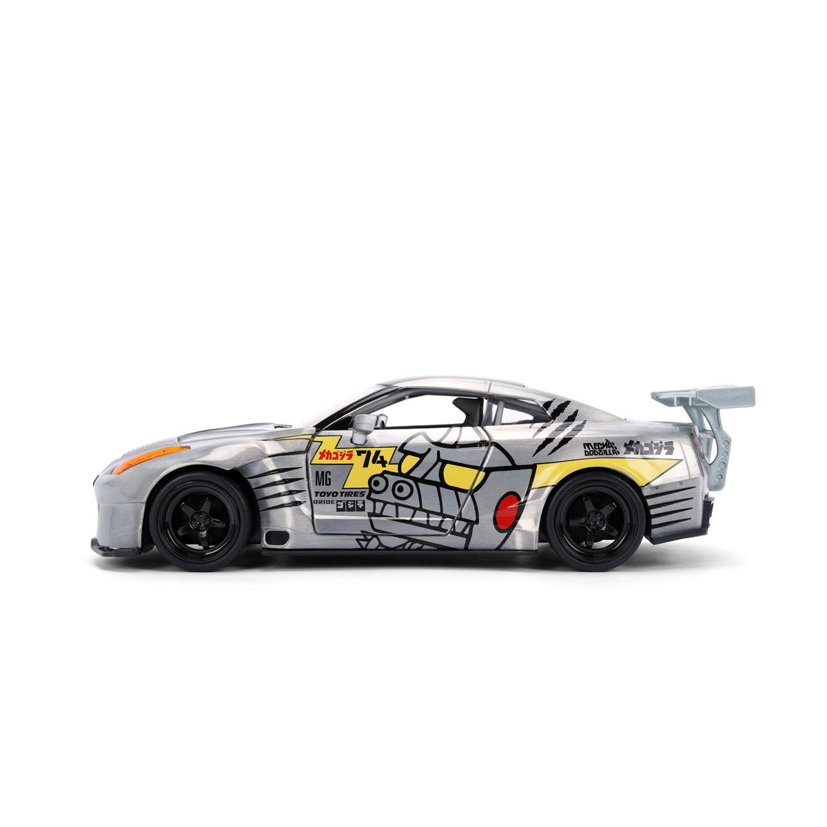 Godzilla 2009 Nissan GT-R R35 Ben Sopra 1:24 Scale Die-Cast Metal Vehicle with Mechagodzilla Figure