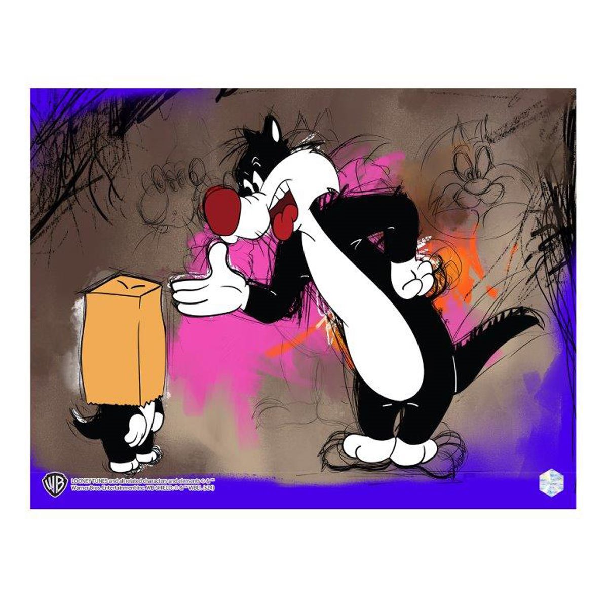 Looney Tunes Who's Kitten Who? #1104 Animation Cel Artist Edition Framed Art Print