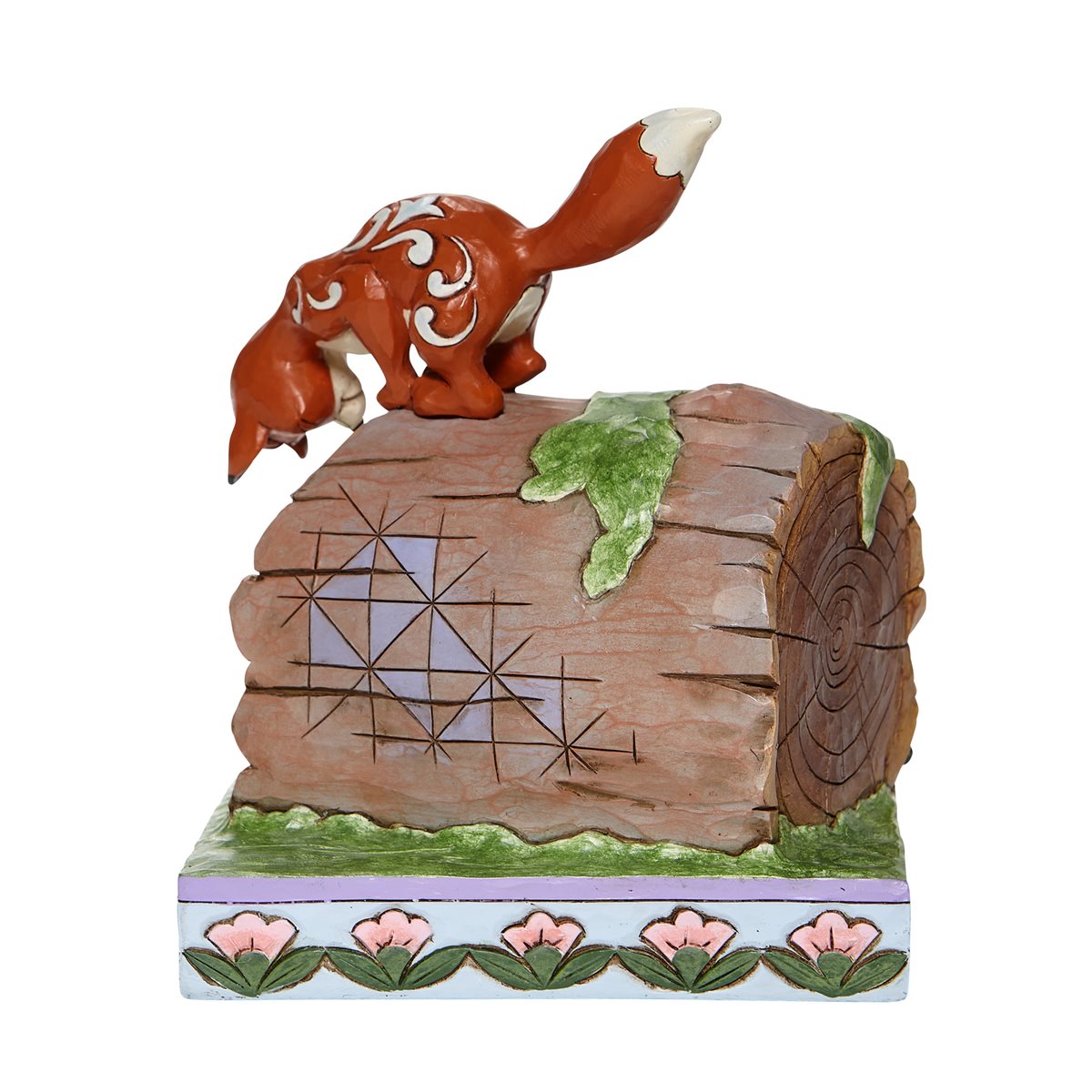 Disney Traditions Fox and the Hound on Log Unlikely Friends by Jim Shore Statue