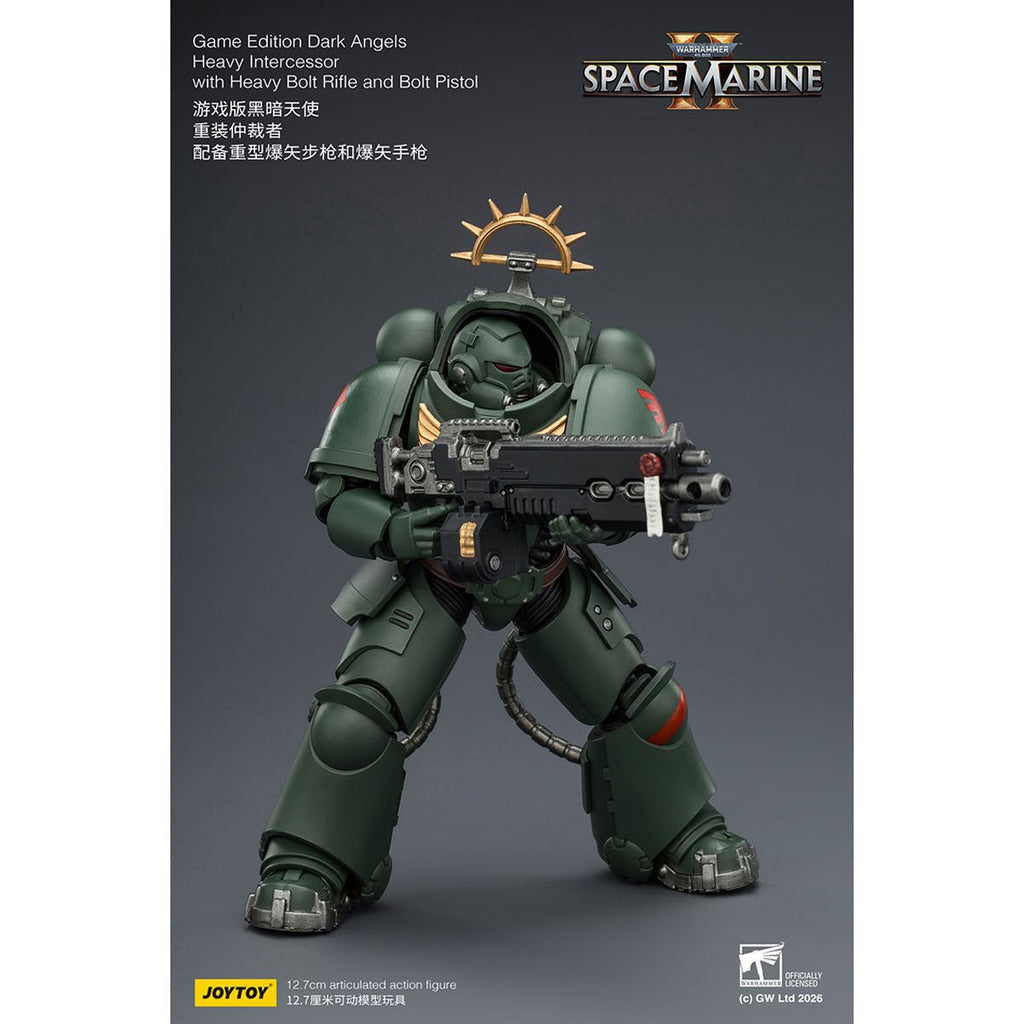 Joy Toy Warhammer 40K Space Marines Game Edition Dark Angels Heavy Intercessor Rifle & Pistol 1:18 Scale Action Figure