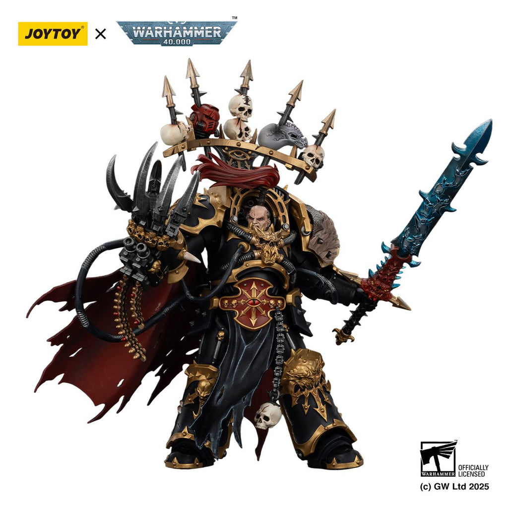 Joy Toy Warhammer 40,000 Black Legion Abaddon the Despoiler with Drach'nyen and Talon of Horus 1:18 Scale Action Figure