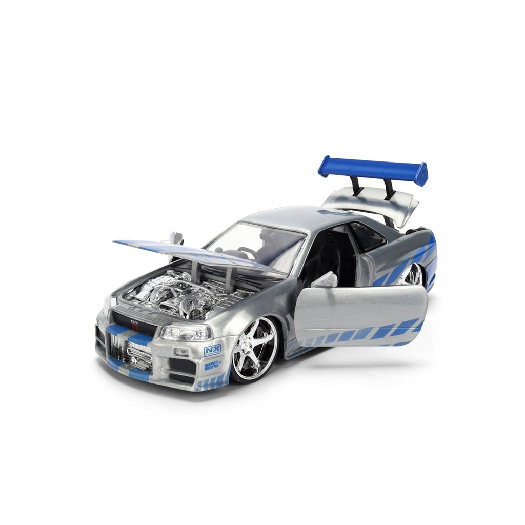 Fast and the Furious 25th Anniversary Brian's Nissan Skyline GT-R R34 1:24 Scale Die-Cast Metal Vehicle