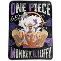 One Piece Luffy Gear 5 Mottled Black Throw Blanket