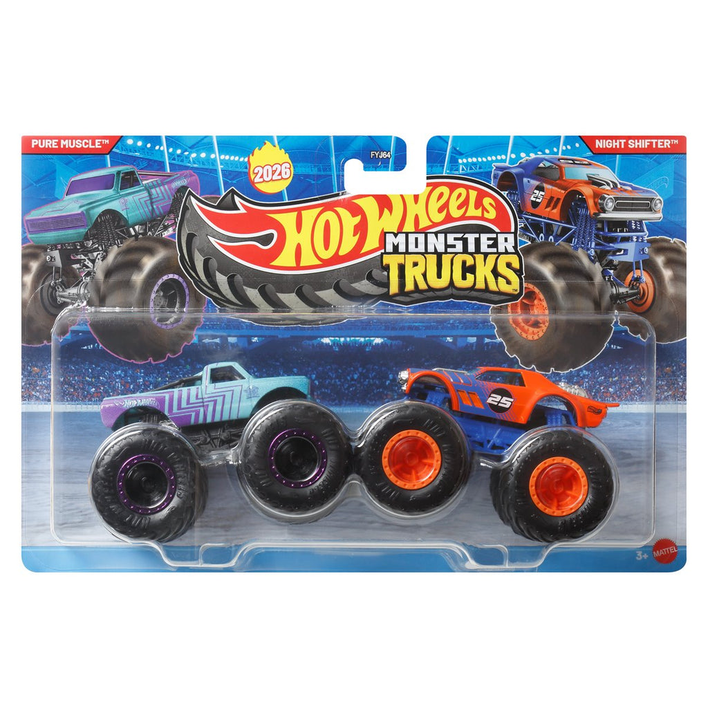 Hot Wheels Monster Trucks Demolition Doubles 1:64 Scale Vehicle 2-Pack 2026 Mix 2 Case of 8
