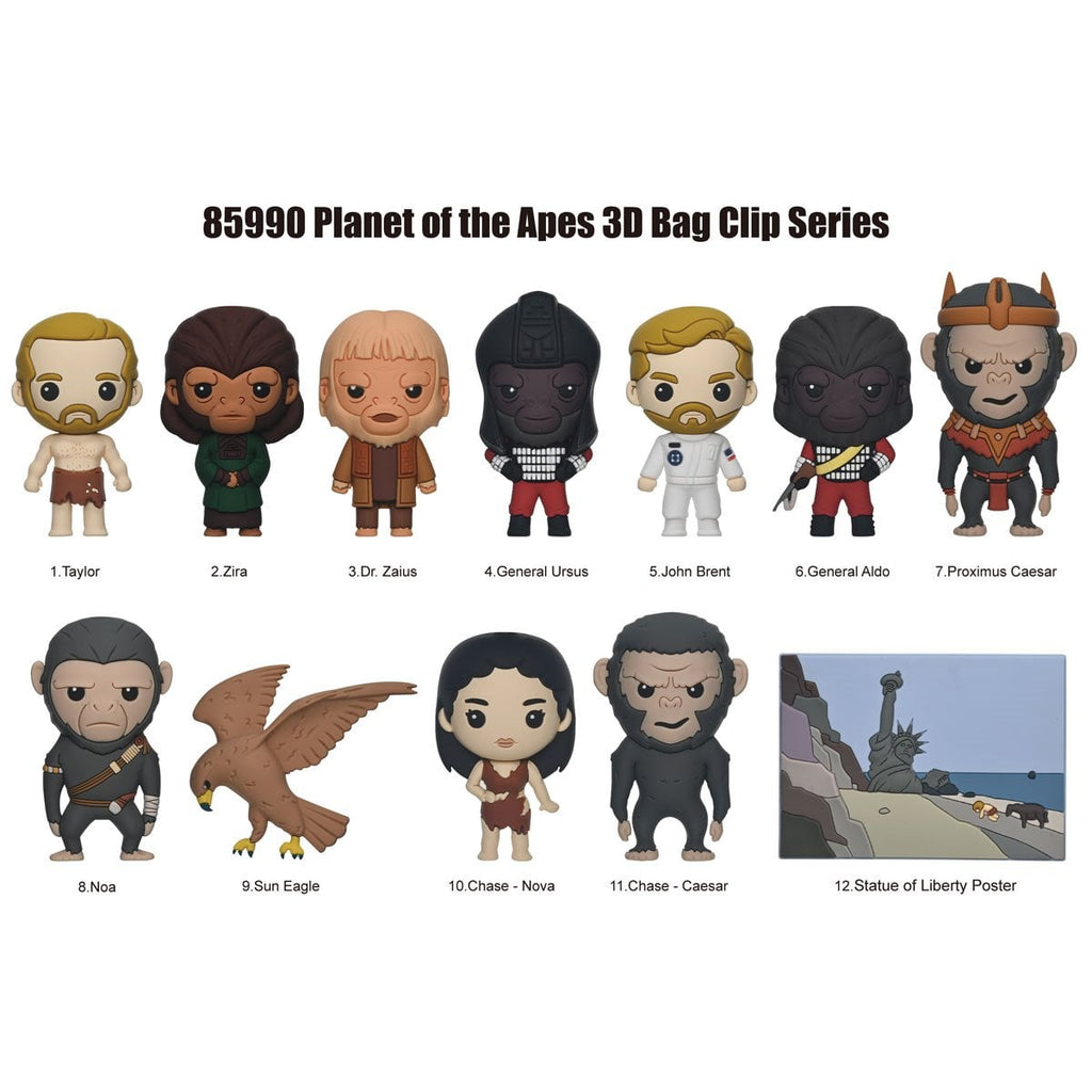 Planet of the Apes 3D Foam Bag Clip Display Case of 24