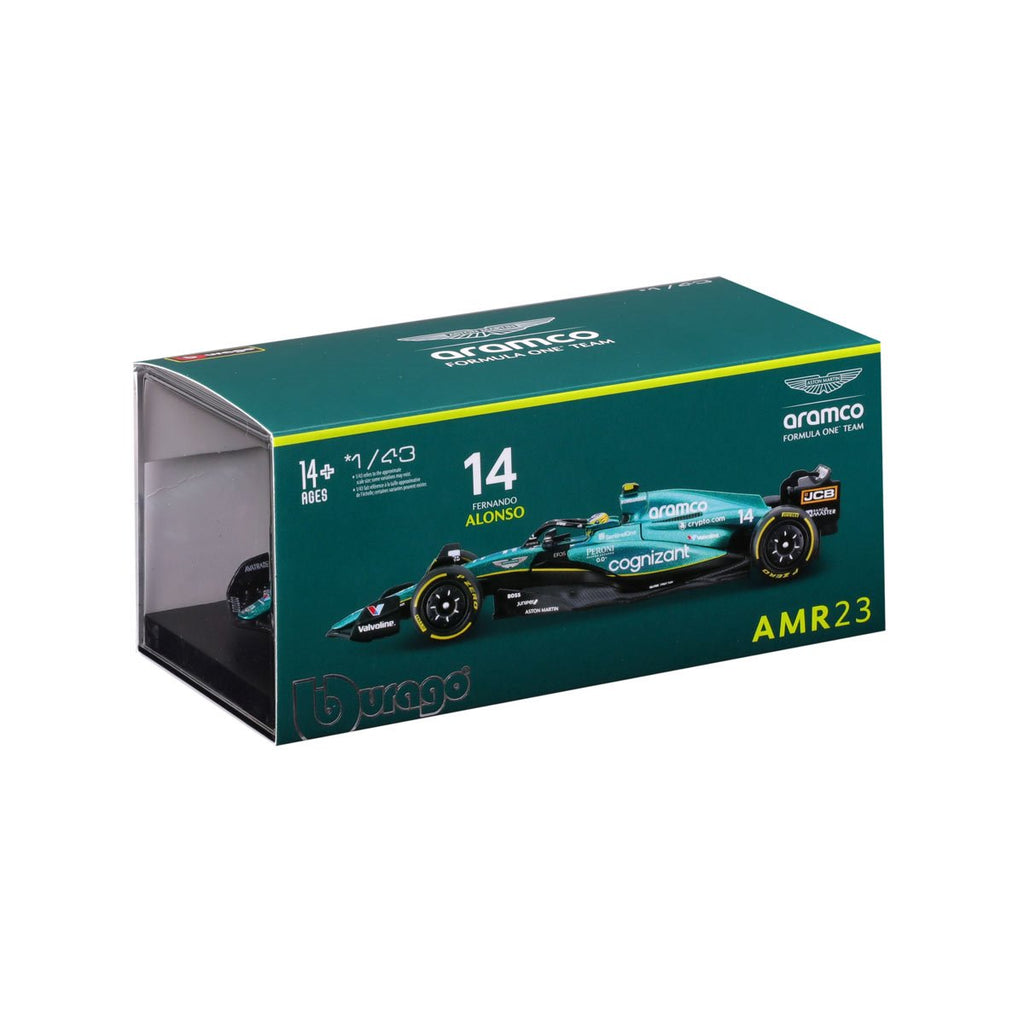 Formula 1 Aston Martin AMR23 (2023) Fernando Alonso #14 Die-Cast Metal 1:43 Scale Vehicle
