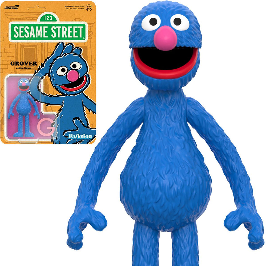 Sesame Street Grover 3 3/4-Inch ReAction Figure