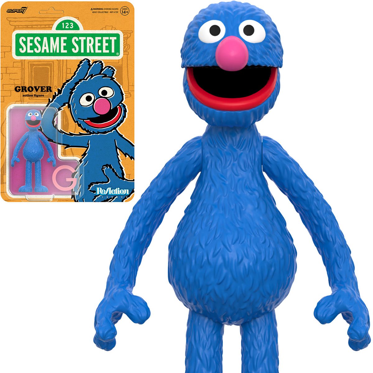 Sesame Street Grover 3 3/4-Inch ReAction Figure