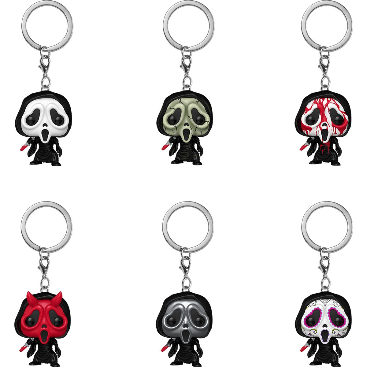 Ghost Face Pocket Pop! Key Chain Display Case of 12