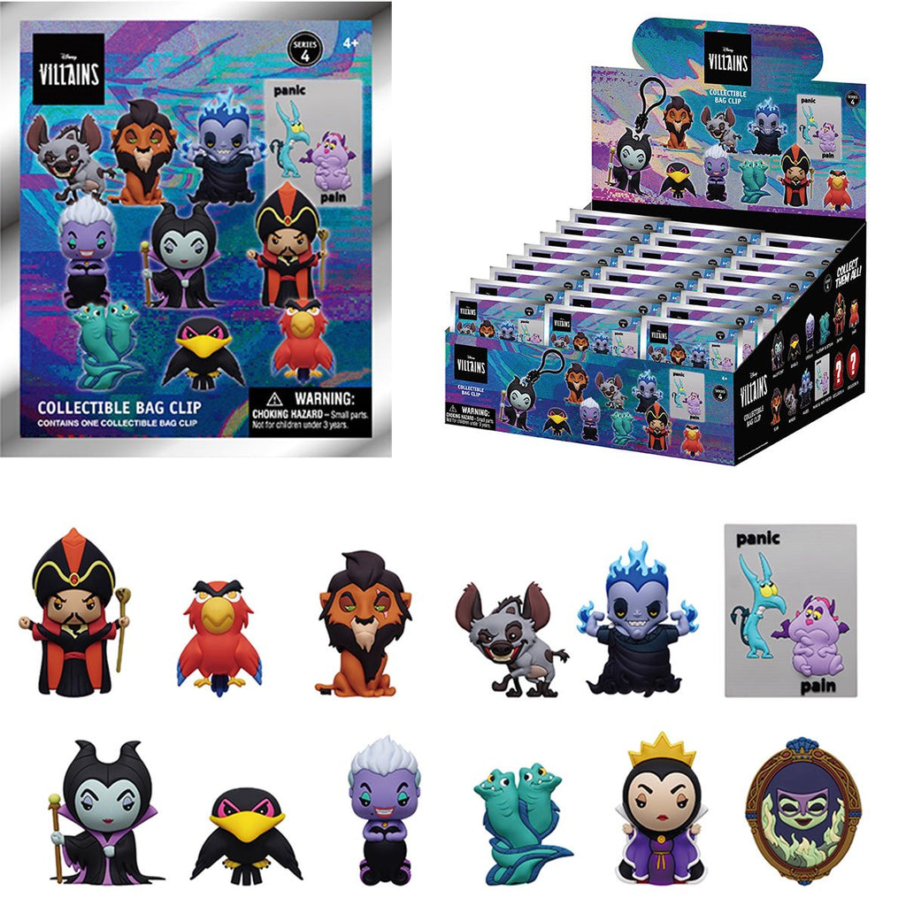Disney Villains Series 4 3D Foam Bag Clip Random 6-Pack